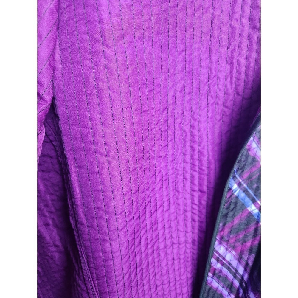 Catherines reversible Quilted jacket Berry Pink Plaid 4X spring - Picture 4 of 11